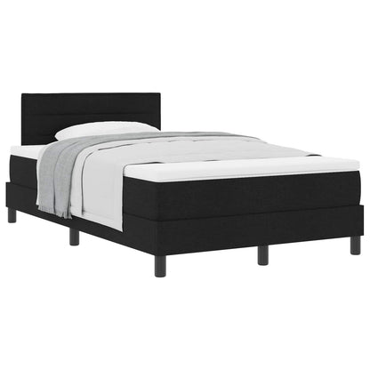 Boxspringbett mit Kopfteil Schwarz 120 x 190 cm Stoff