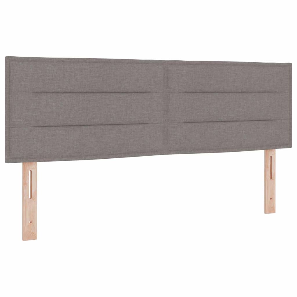 Boxspringbett mit Kopfteil Taupe 160 x 200 cm Stoff