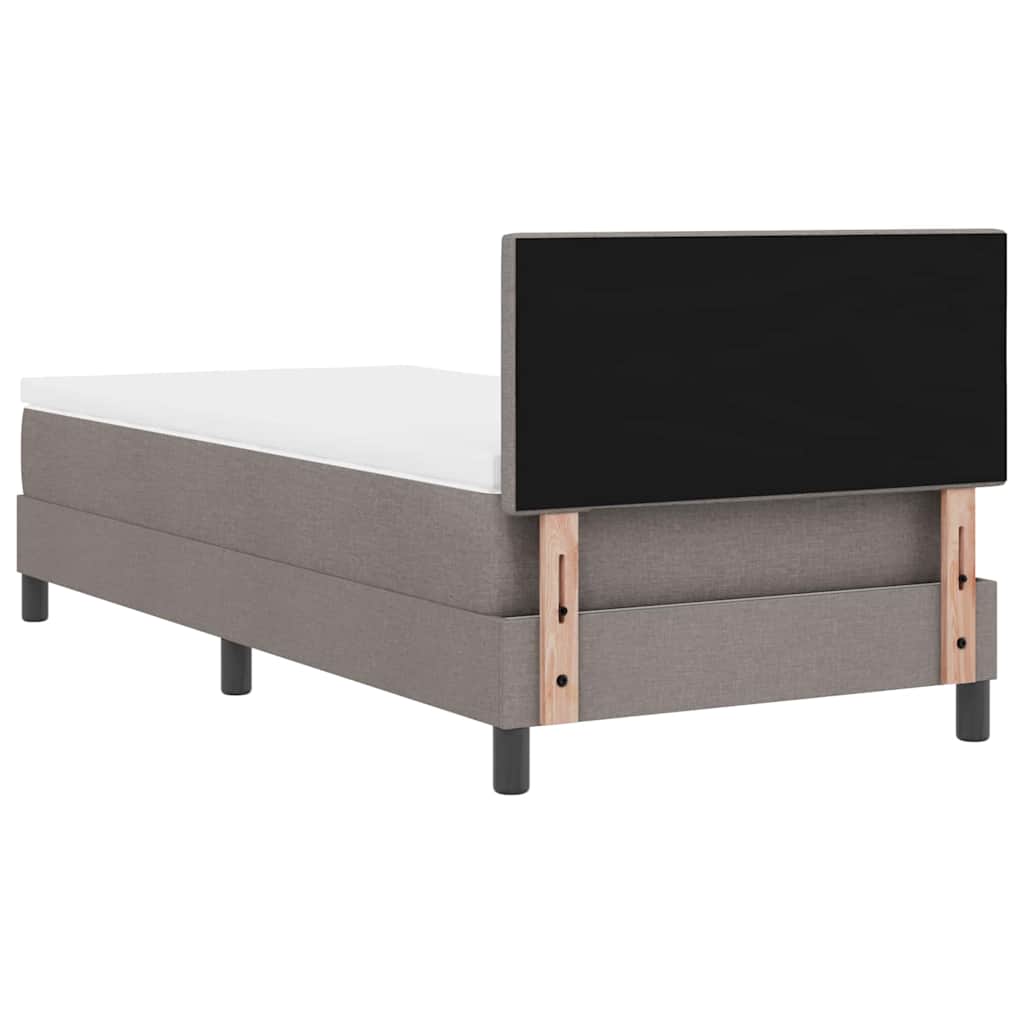 Boxspringbett mit Kopfteil Taupe 90 x 190 cm Stoff
