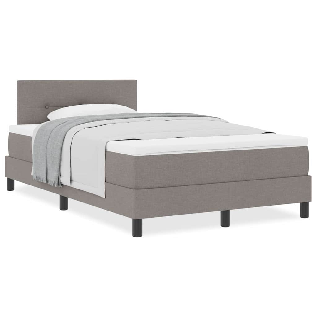 Boxspringbett mit Matratze Taupe 120 x 190 cm Stoff