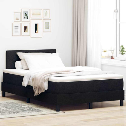 Boxspringbett mit Kopfteil Schwarz 120 x 200 cm Stoff