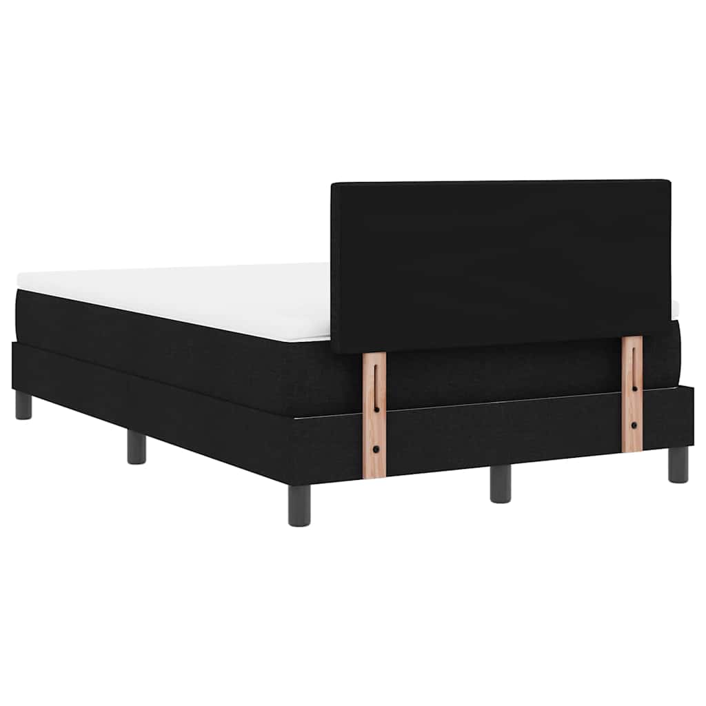 Boxspringbett mit Kopfteil Schwarz 120 x 200 cm Stoff