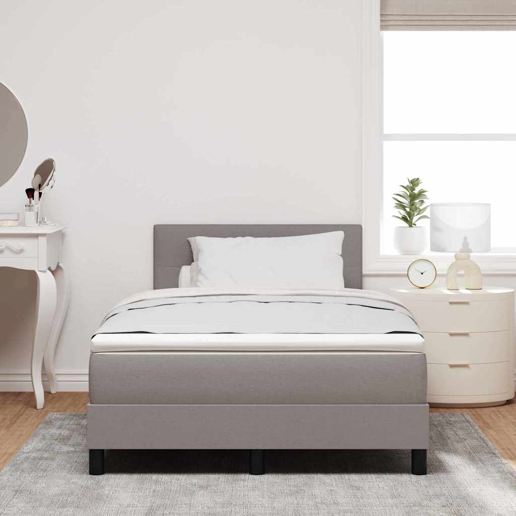 Boxspringbett mit Kopfteil Taupe 120 x 200 cm Stoff