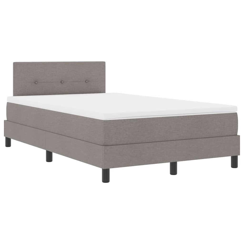 Boxspringbett mit Kopfteil Taupe 120 x 200 cm Stoff