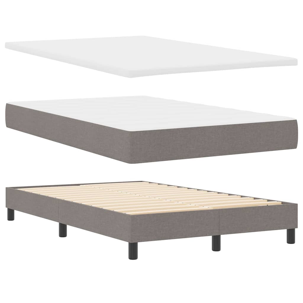 Boxspringbett mit Kopfteil Taupe 120 x 200 cm Stoff