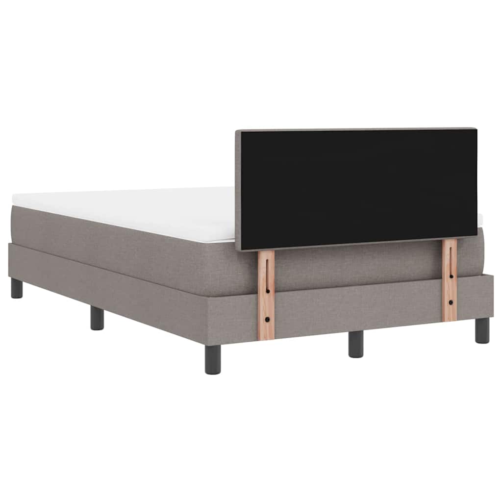 Boxspringbett mit Kopfteil Taupe 120 x 200 cm Stoff