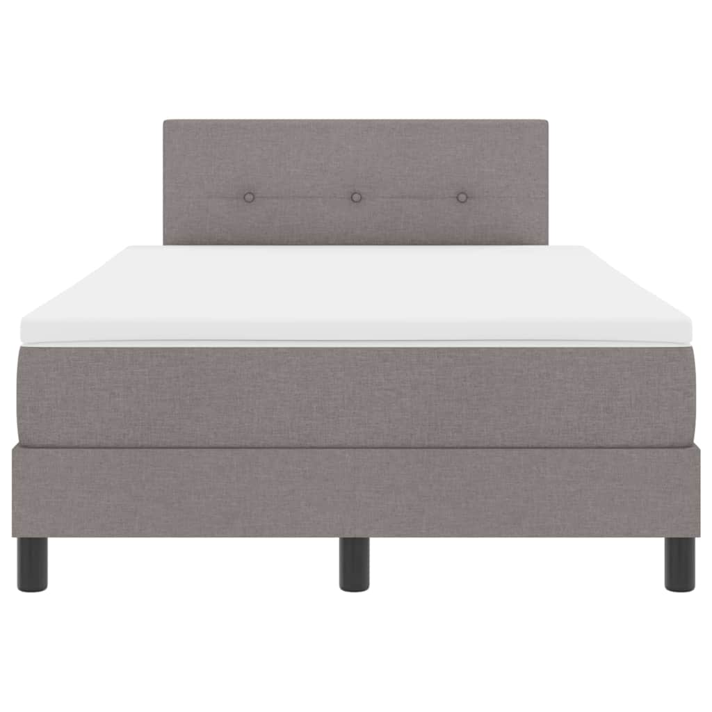 Boxspringbett mit Kopfteil Taupe 120 x 200 cm Stoff