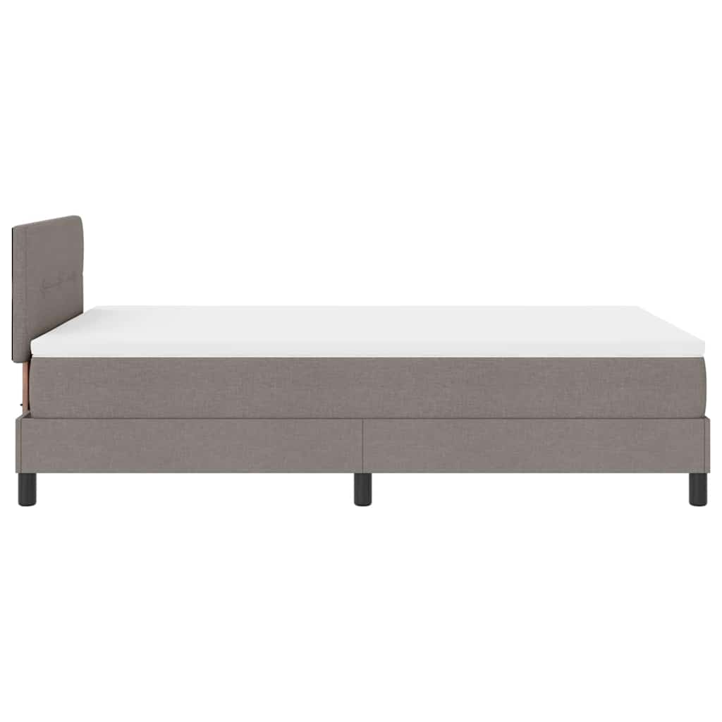 Boxspringbett mit Kopfteil Taupe 120 x 200 cm Stoff