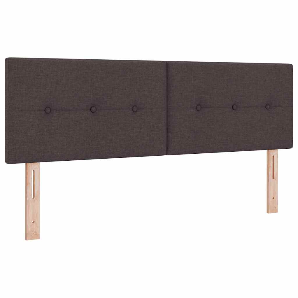 Boxspringbett mit Kopfteil Dunkelbraun 140 x 190 cm Stoff