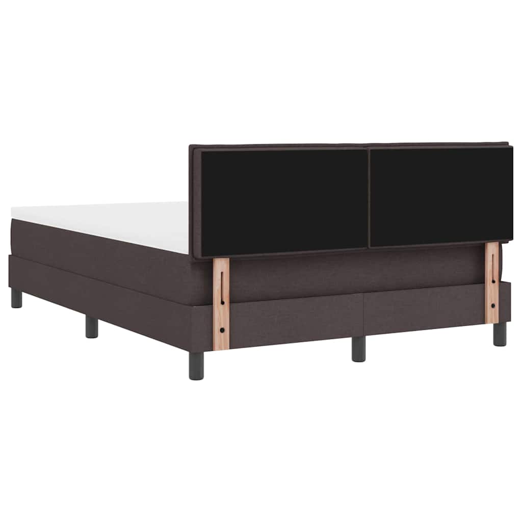 Boxspringbett mit Kopfteil Dunkelbraun 140 x 190 cm Stoff