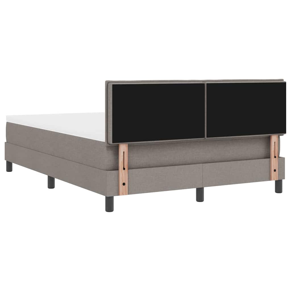 Boxspringbett mit Kopfteil Taupe 160 x 200 cm Stoff