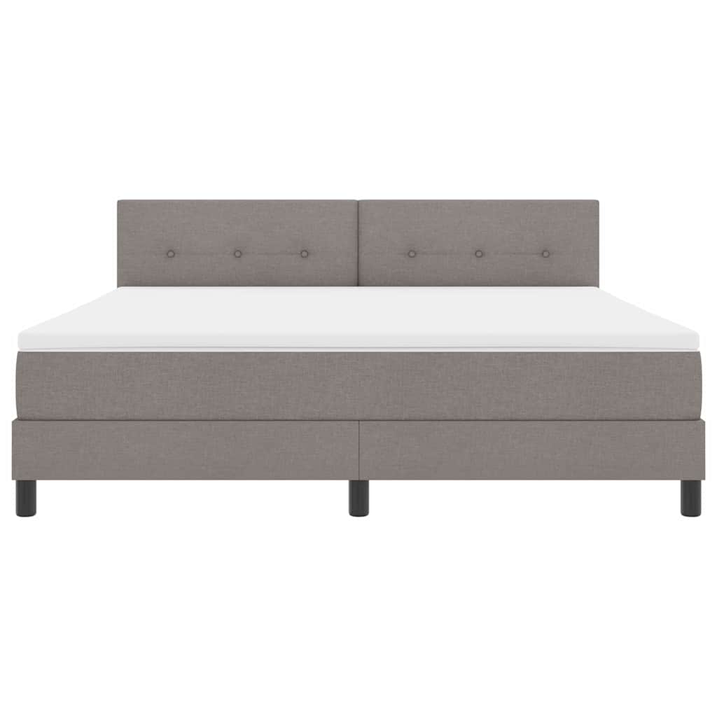 Boxspringbett mit Kopfteil Taupe 180 x 200 cm Stoff