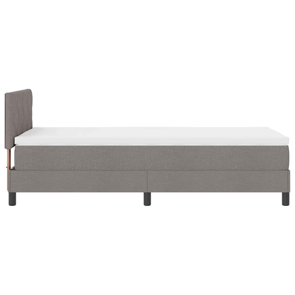 Boxspringbett mit Kopfteil Taupe 90 x 200 cm Stoff
