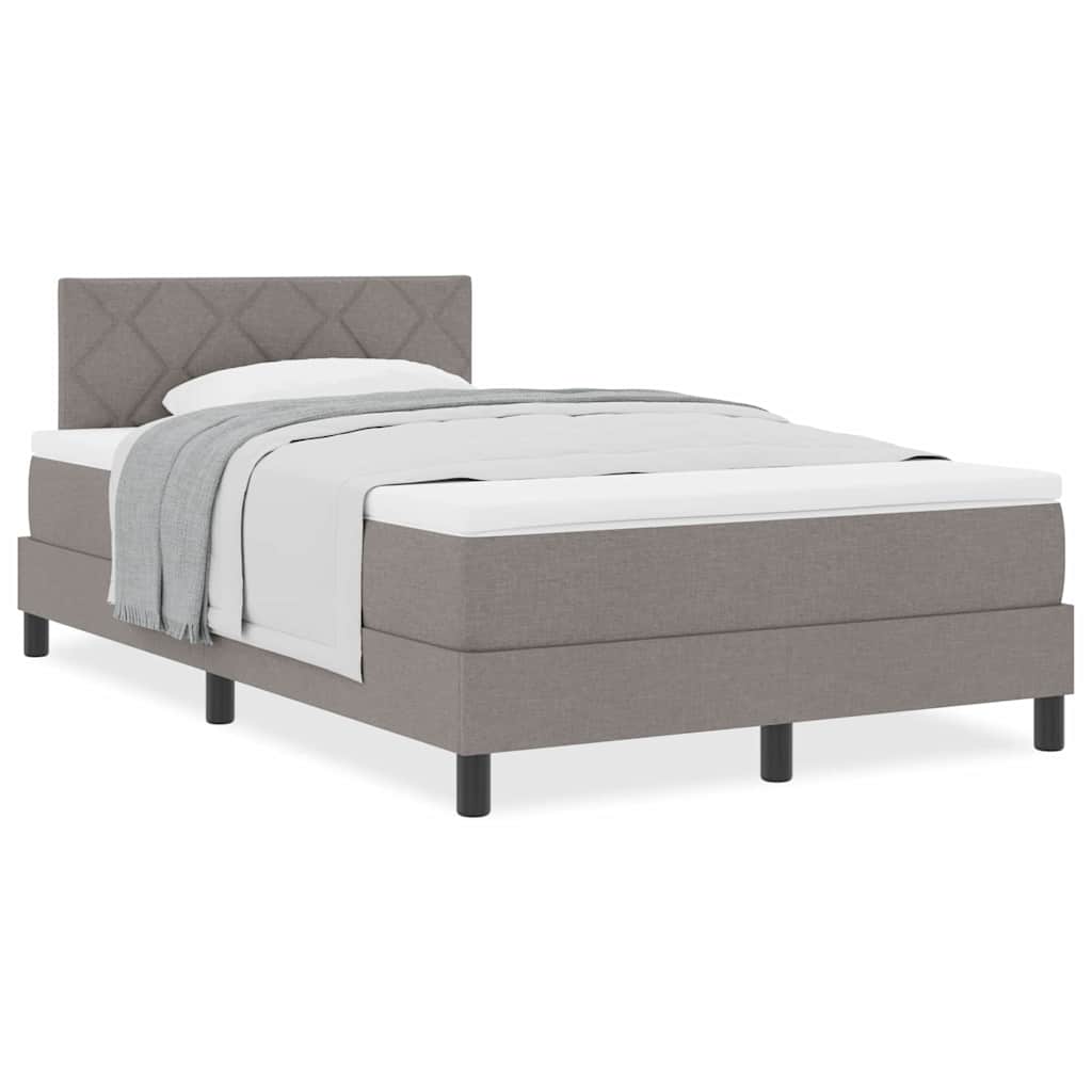 Boxspringbett mit Matratze Taupe 120 x 190 cm Stoff