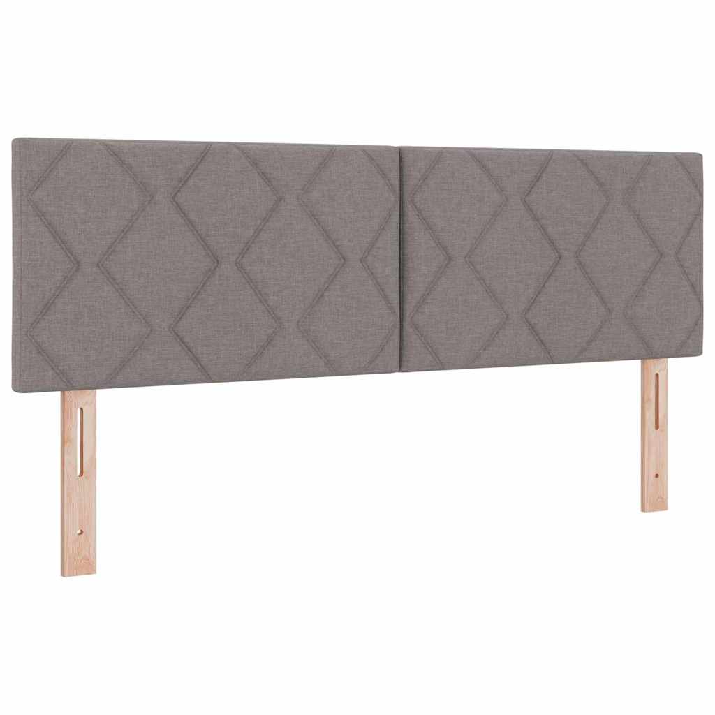 Boxspringbett mit Kopfteil Taupe 160 x 200 cm Stoff