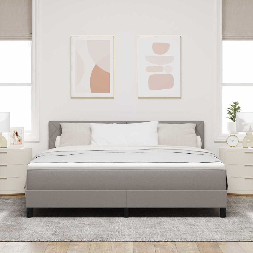 Boxspringbett mit Matratze Taupe 180 x 200 cm Stoff