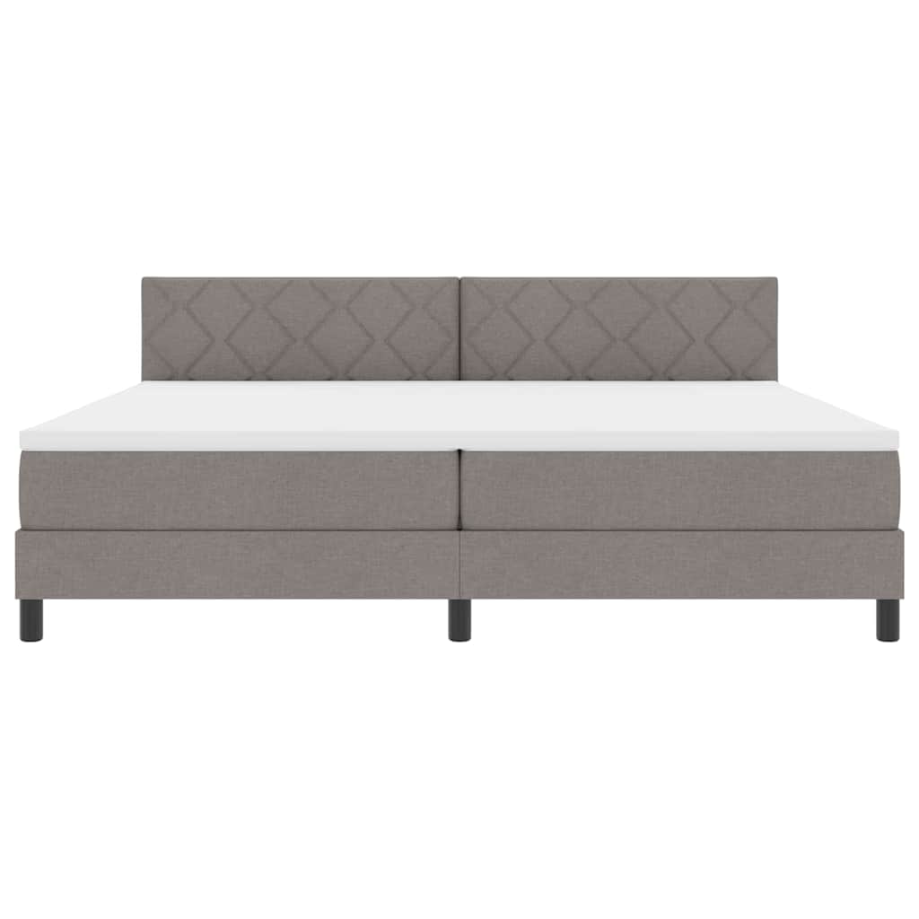 Boxspringbett mit Matratze Taupe 200 x 200 cm Stoff