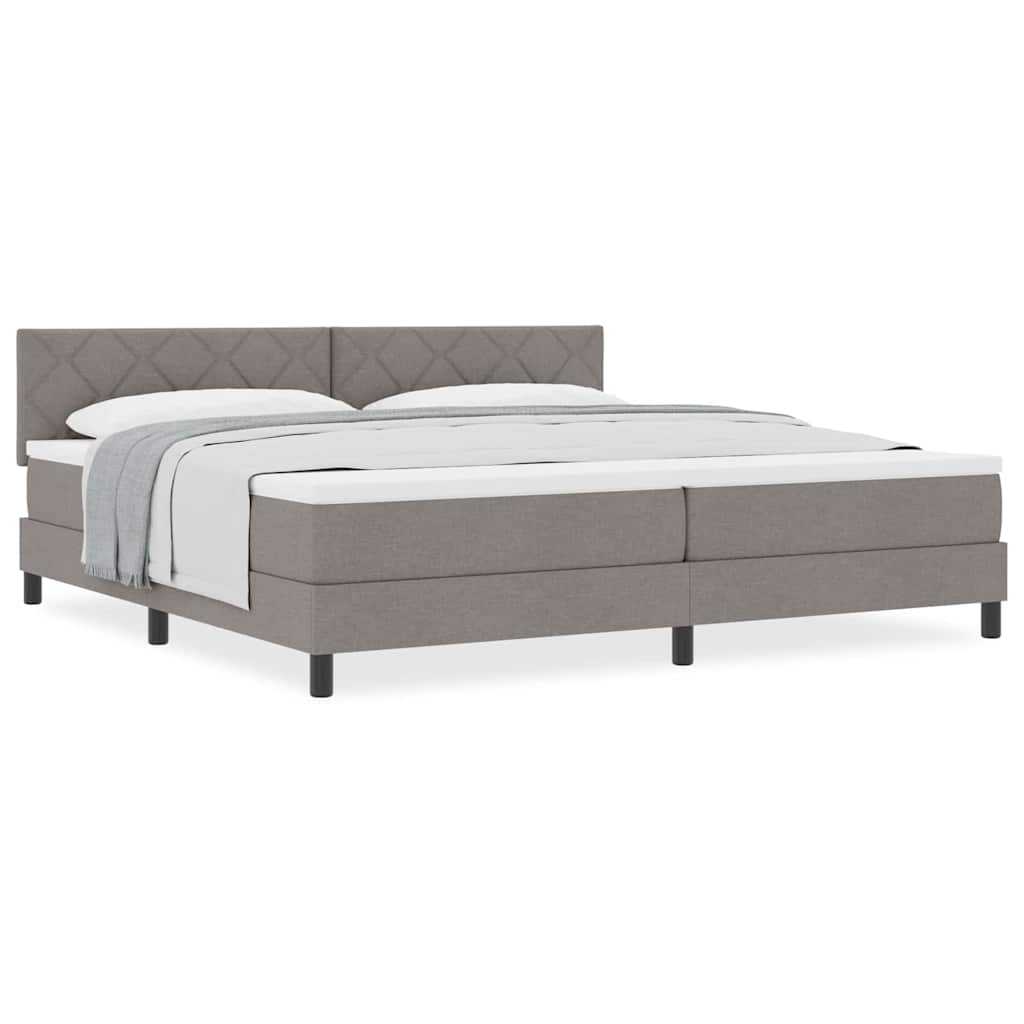Boxspringbett mit Matratze Taupe 200 x 200 cm Stoff