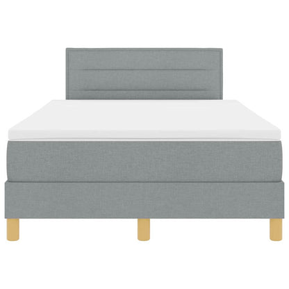 Boxspringbett mit Kissen Hellgrau 120 x 190 cm Stoff