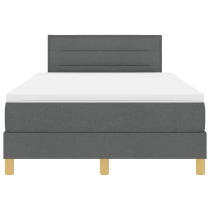Boxspringbett mit Kissen Dunkelgrau 120 x 190 cm Stoff