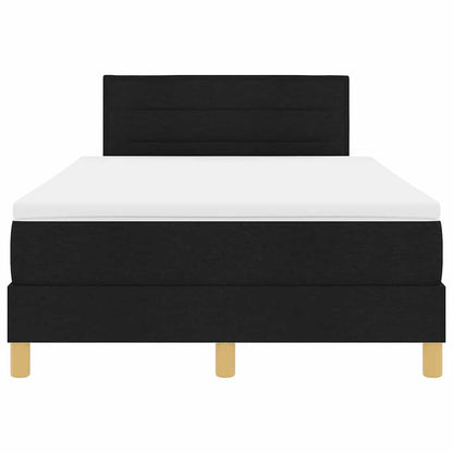 Boxspringbett mit Kissen Schwarz 120 x 200 cm Stoff