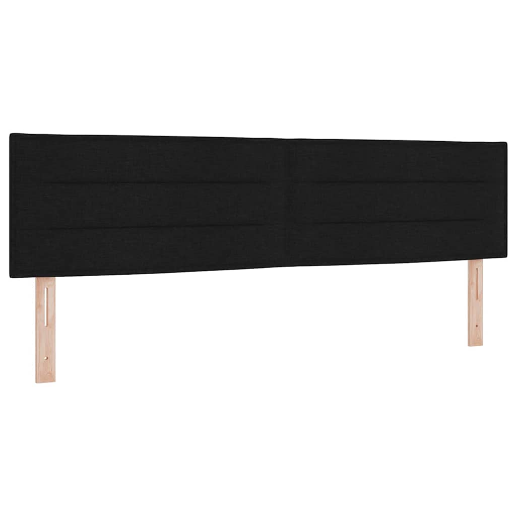 Boxspringbett mit Kissen Schwarz 180 x 200 cm Stoff