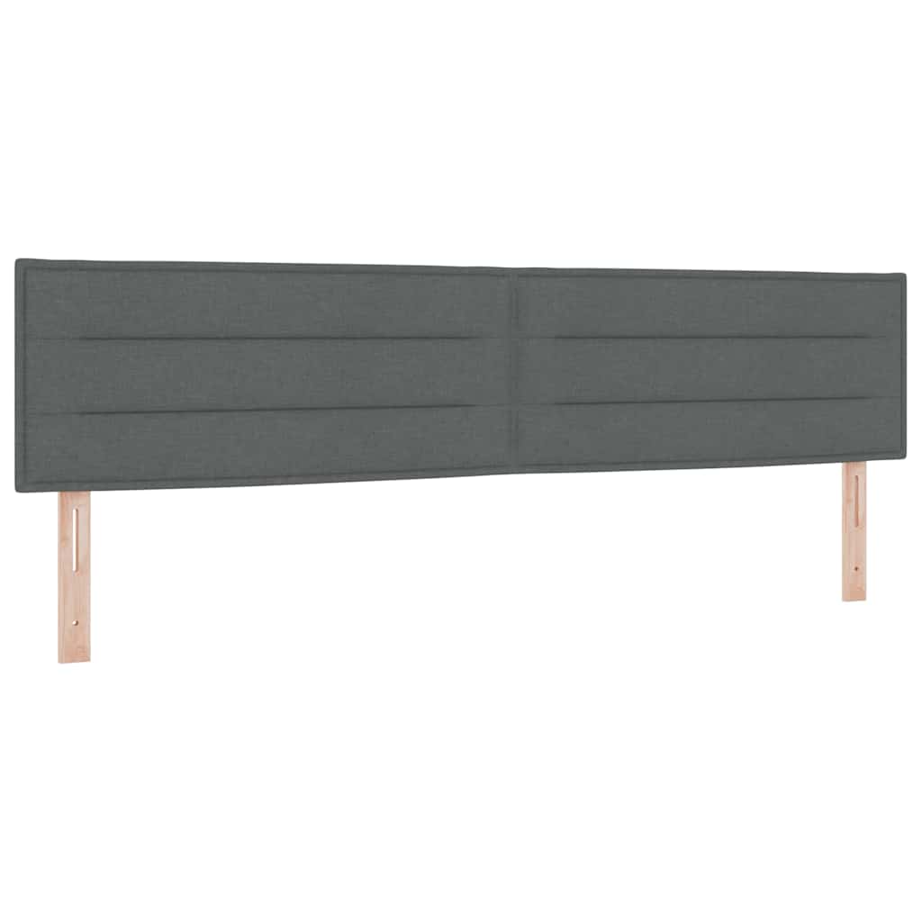 Boxspringbett mit Kissen Dunkelgrau 200 x 200 cm Stoff