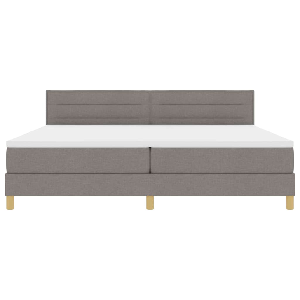 Boxspringbett mit Matratze Taupe 200 x 200 cm Stoff