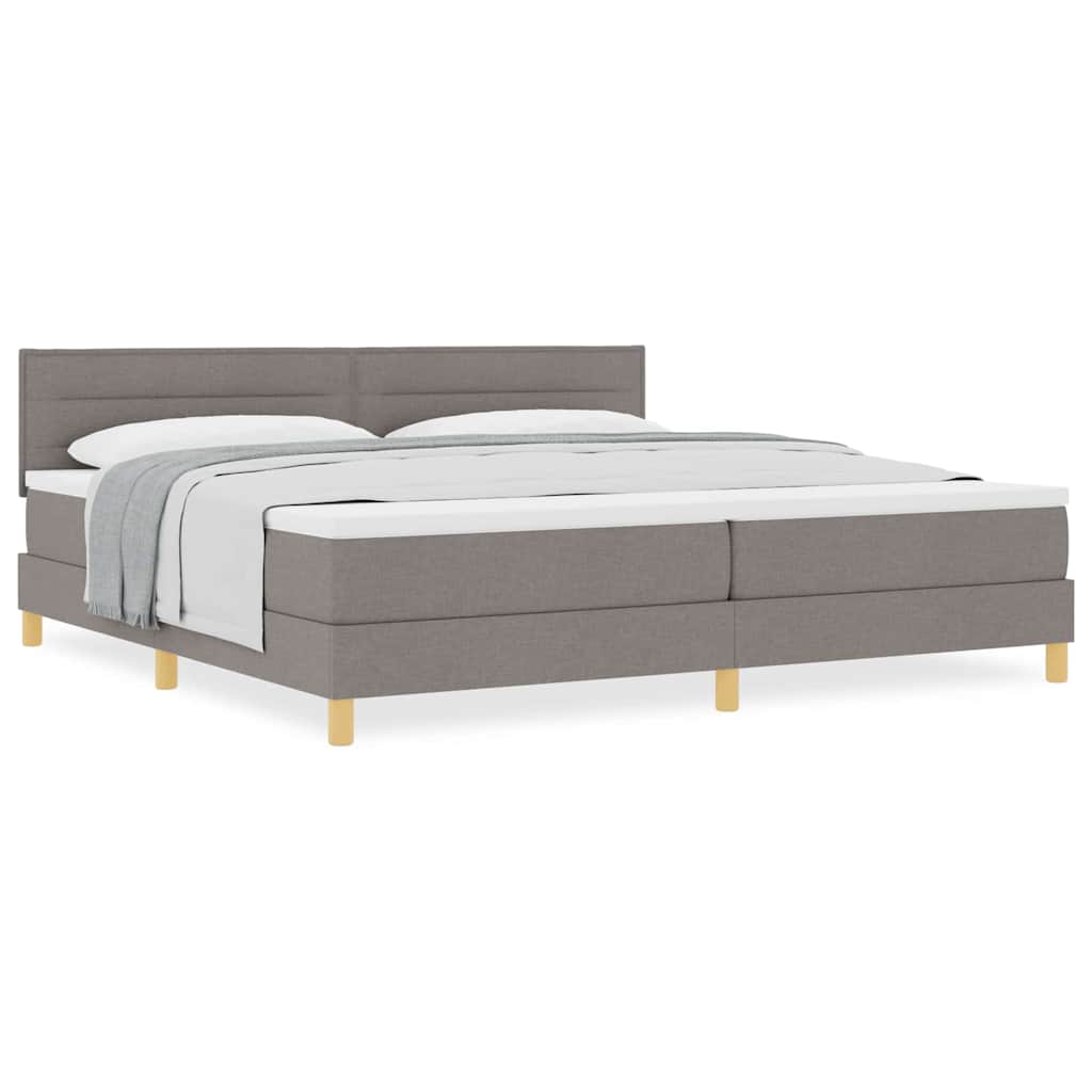 Boxspringbett mit Matratze Taupe 200 x 200 cm Stoff