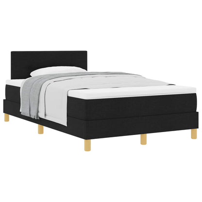 Boxspringbett mit Kissen Schwarz 120 x 190 cm Stoff