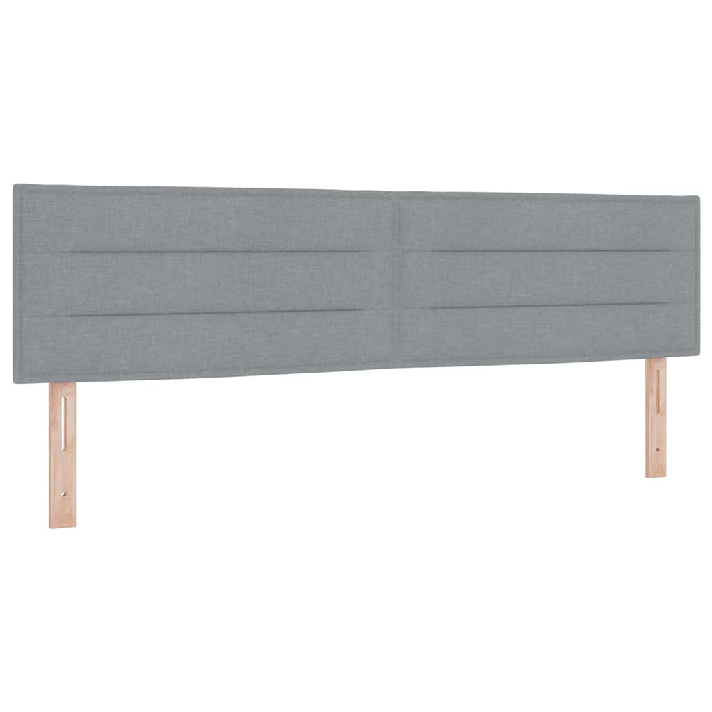 Boxspringbett mit Kissen Hellgrau 180 x 200 cm Stoff