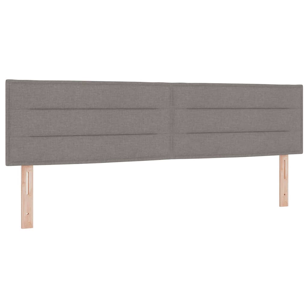 Boxspringbett mit Kissen mit Kopfteil Taupe 180 x 200 cm Stoff