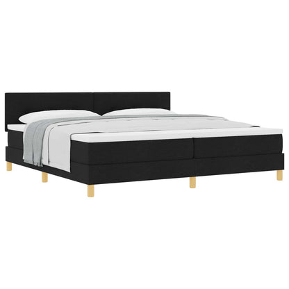 Boxspringbett mit Kissen Schwarz 200 x 200 cm Stoff