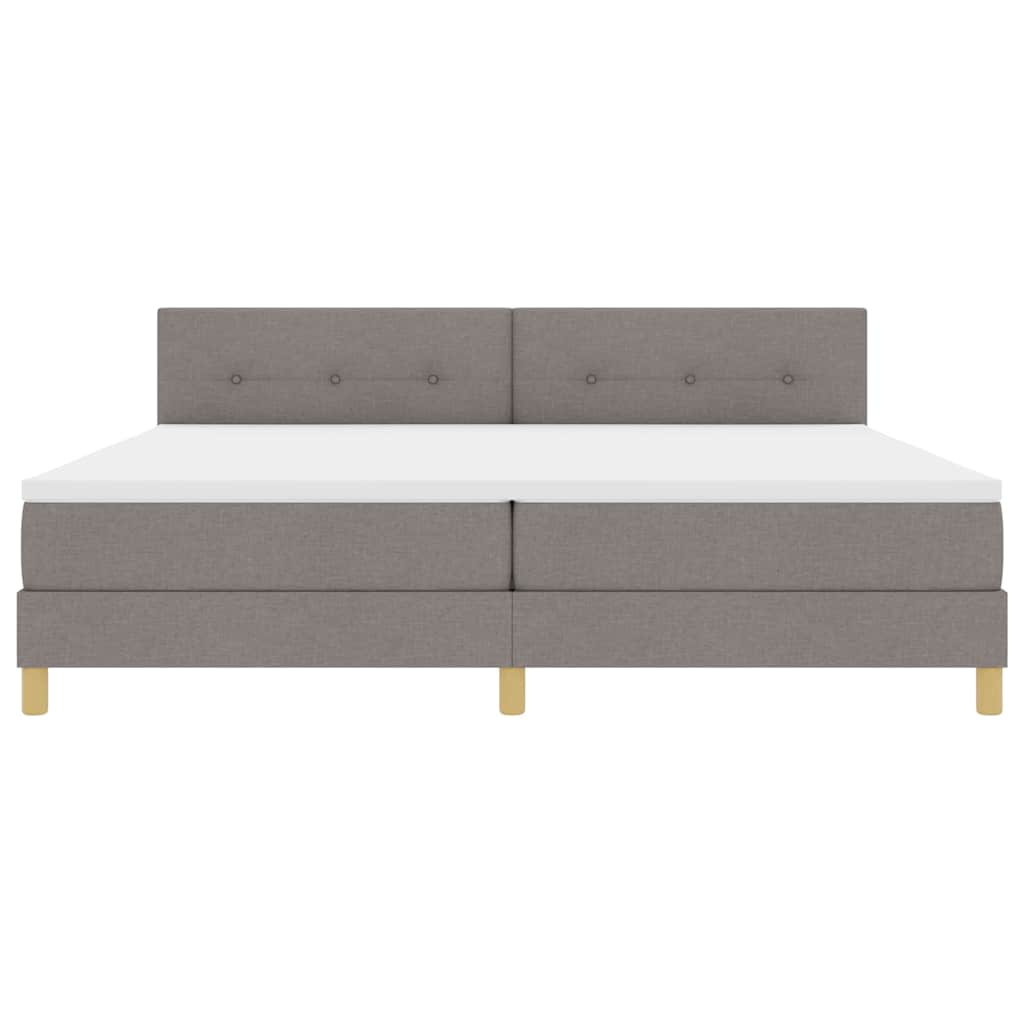 Boxspringbett mit Matratze Taupe 200 x 200 cm Stoff
