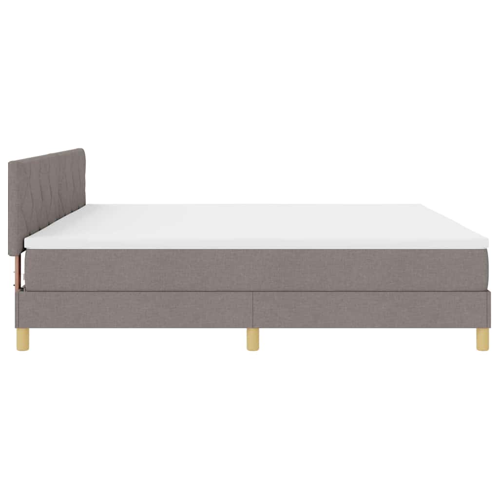 Boxspringbett mit Matratze Taupe 200 x 200 cm Stoff