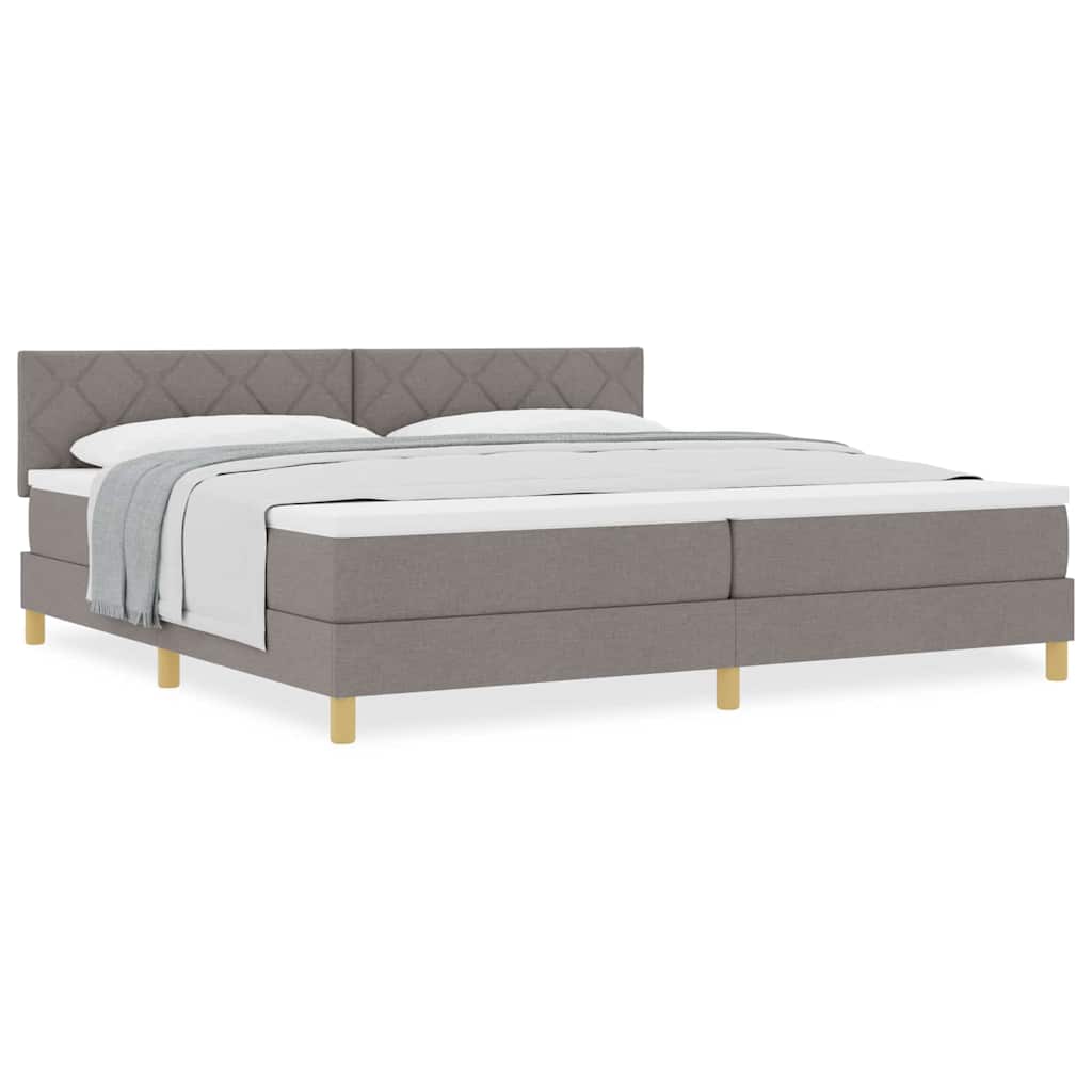 Boxspringbett mit Matratze Taupe 200 x 200 cm Stoff