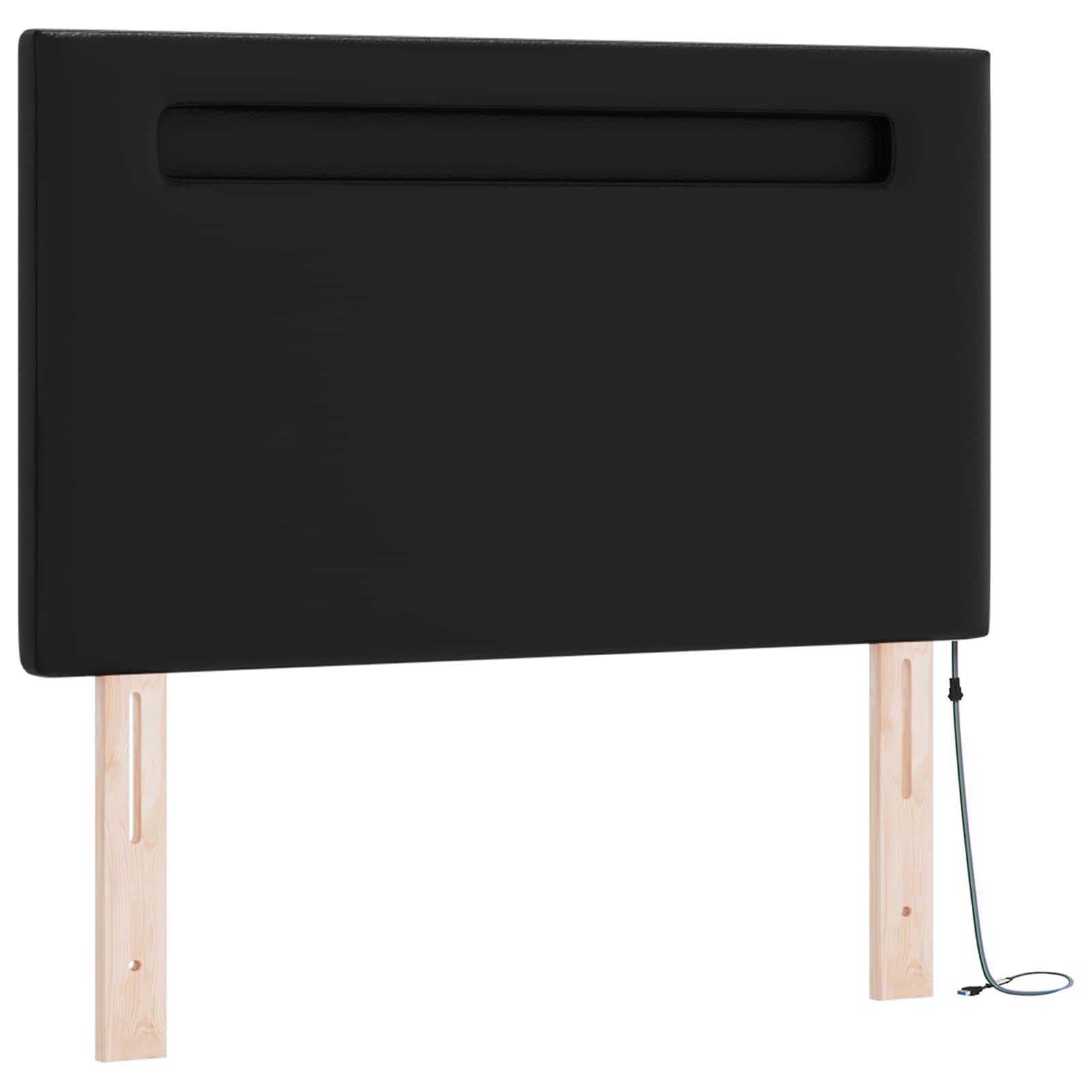 Boxspringbett mit Matratze Schwarz 90 x 190 cm Kunstleder