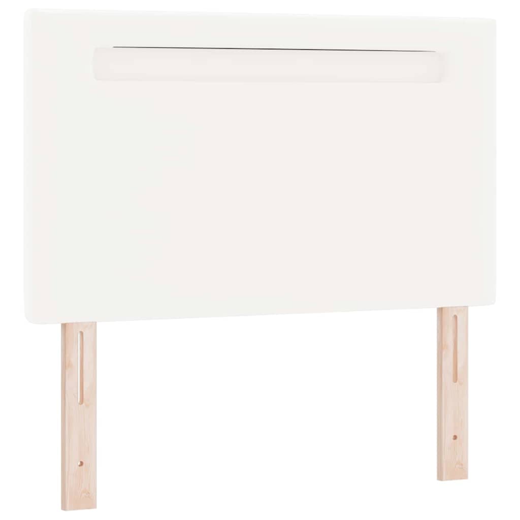 Bettgestell mit Matratze Weiß 120 x 190 cm Kunstleder