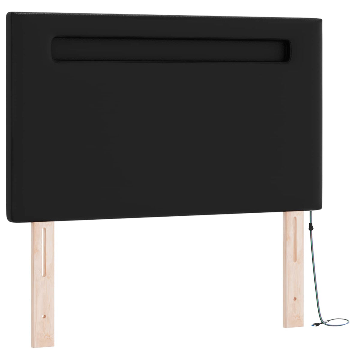Boxspringbett mit Kopfteil Schwarz 120 x 200 cm Kunstleder