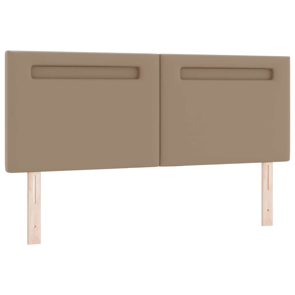 Bettgestell mit Matratze Cappuccino 140 x 190 cm Kunstleder