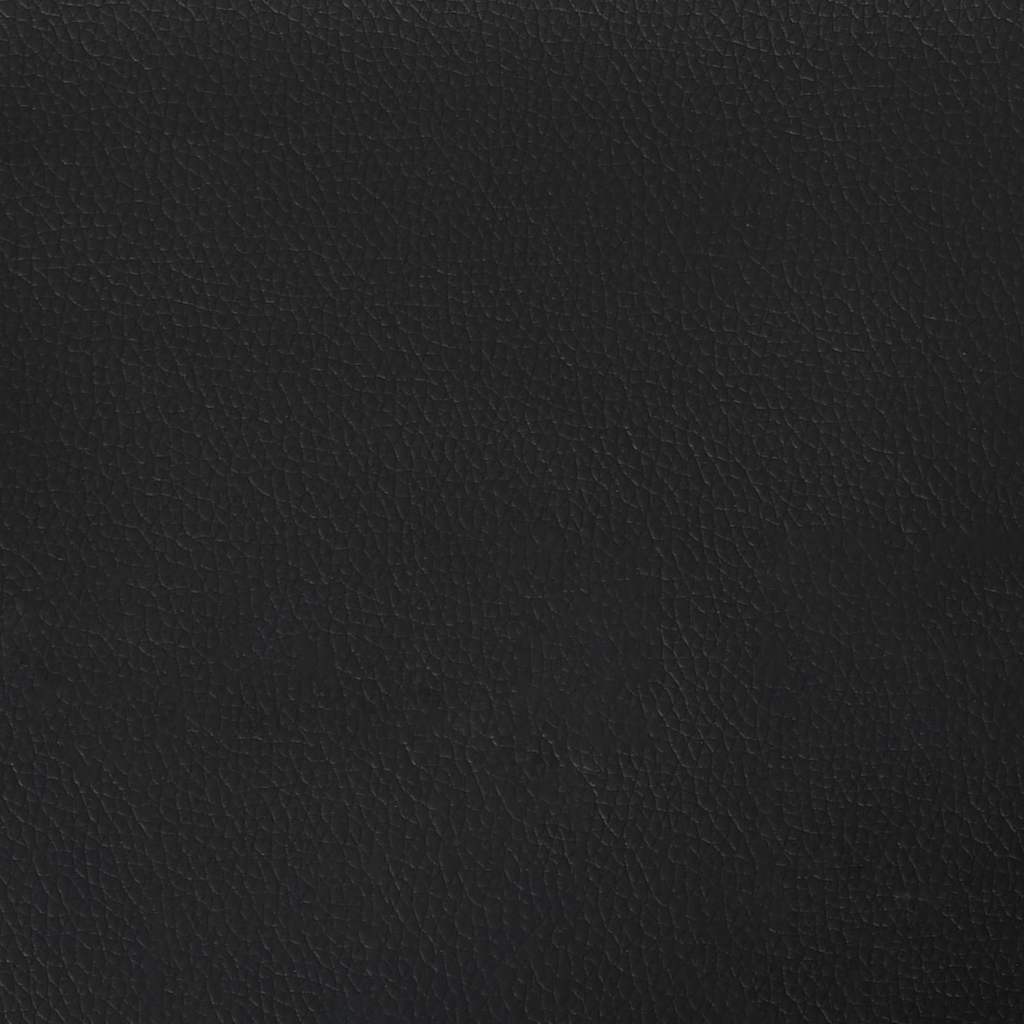 Bettgestell mit Matratze Schwarz 180 x 200 cm Kunstleder