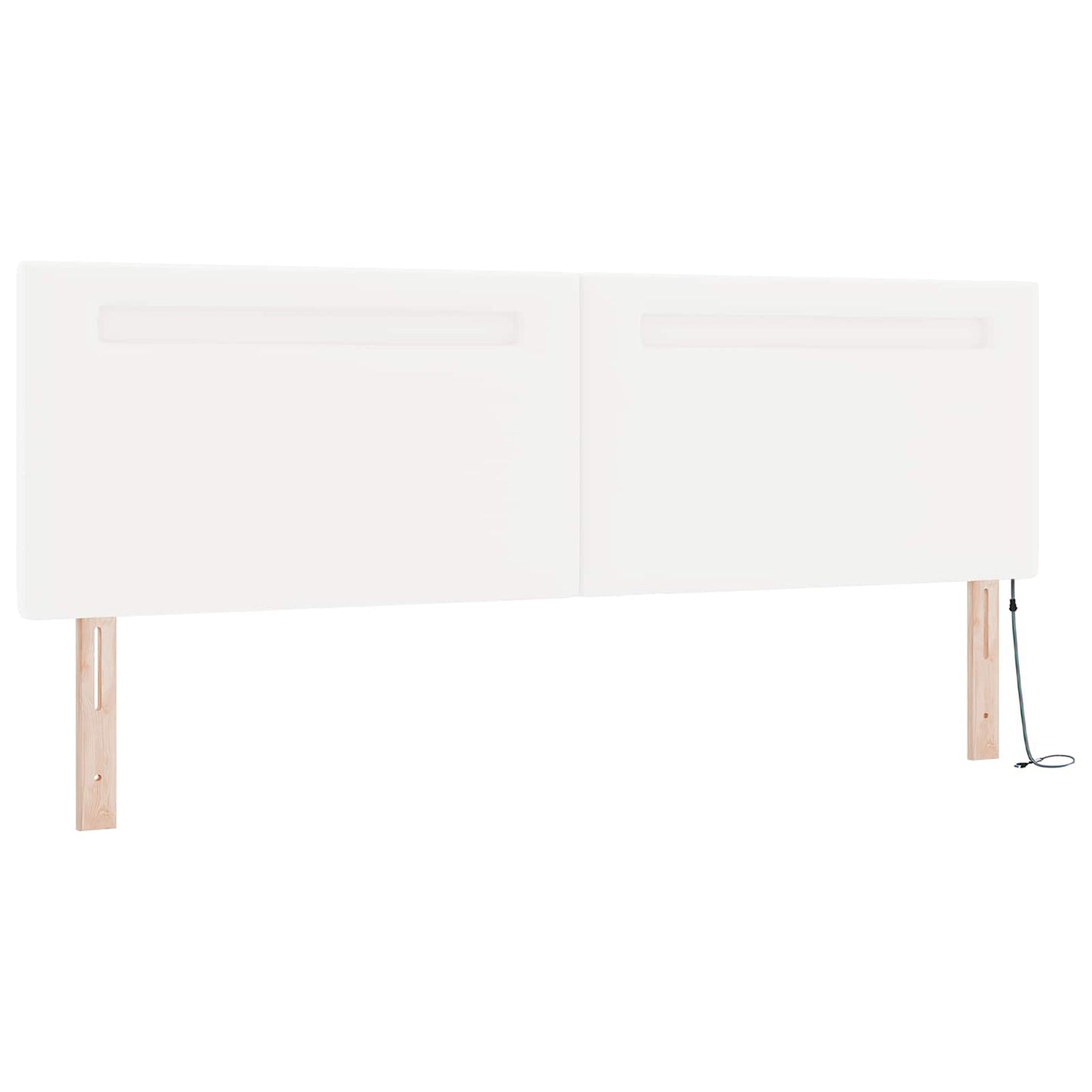 Boxspringbett mit Matratze Weiß 180 x 200 cm Kunstleder