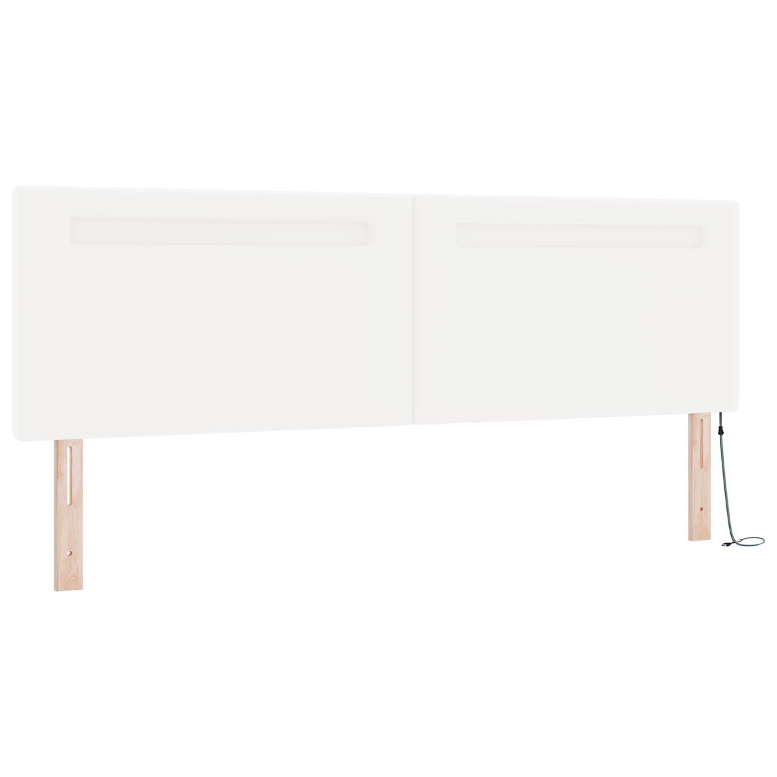 Boxspringbett mit Matratze Weiß 180 x 200 cm Kunstleder