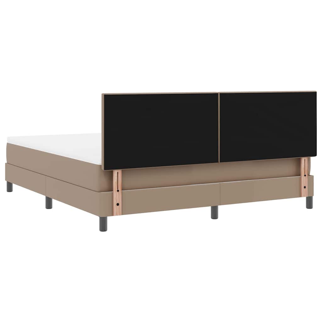 Bettgestell mit Matratze Cappuccino 180 x 200 cm Kunstleder