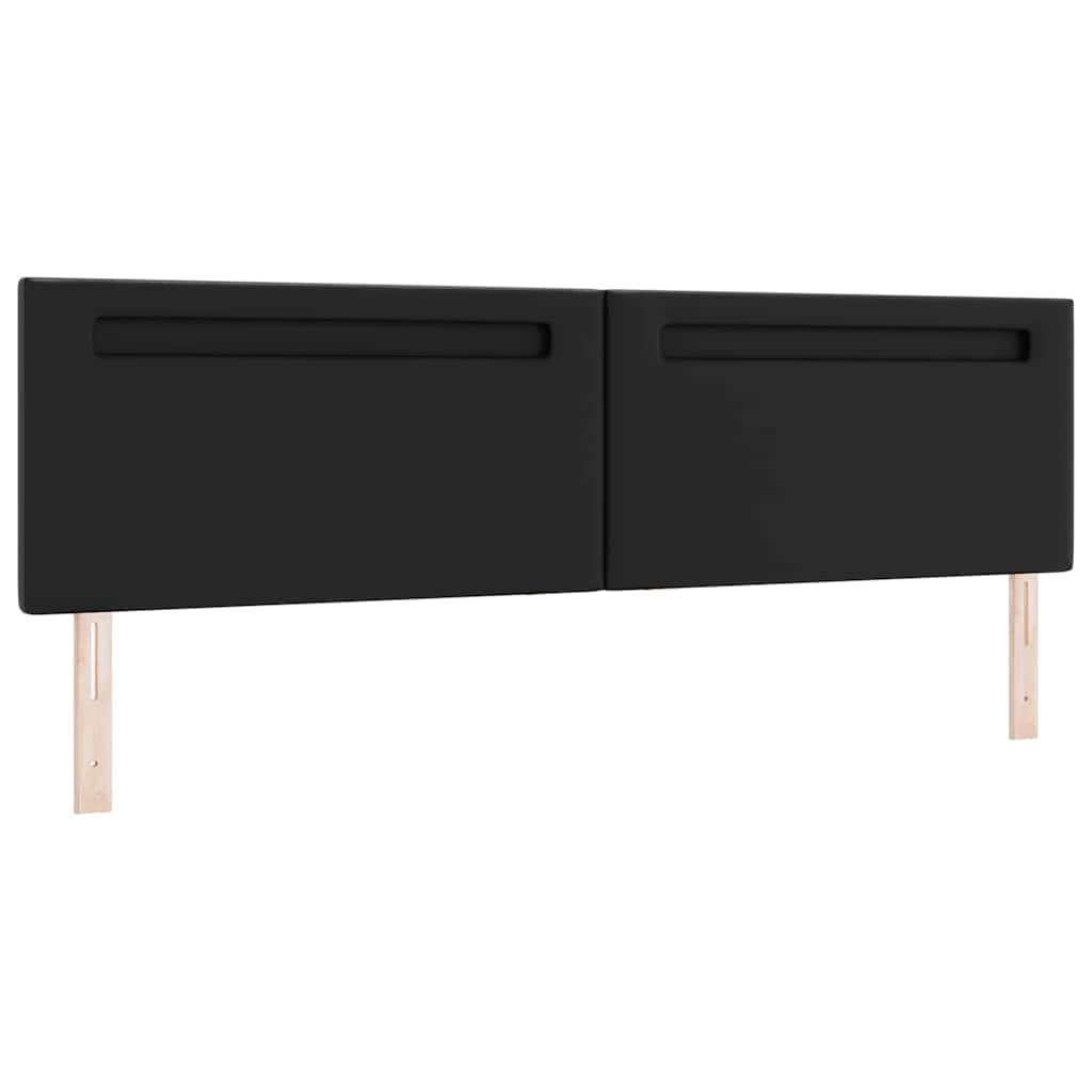 Bettgestell mit Matratze Schwarz 200 x 200 cm Kunstleder
