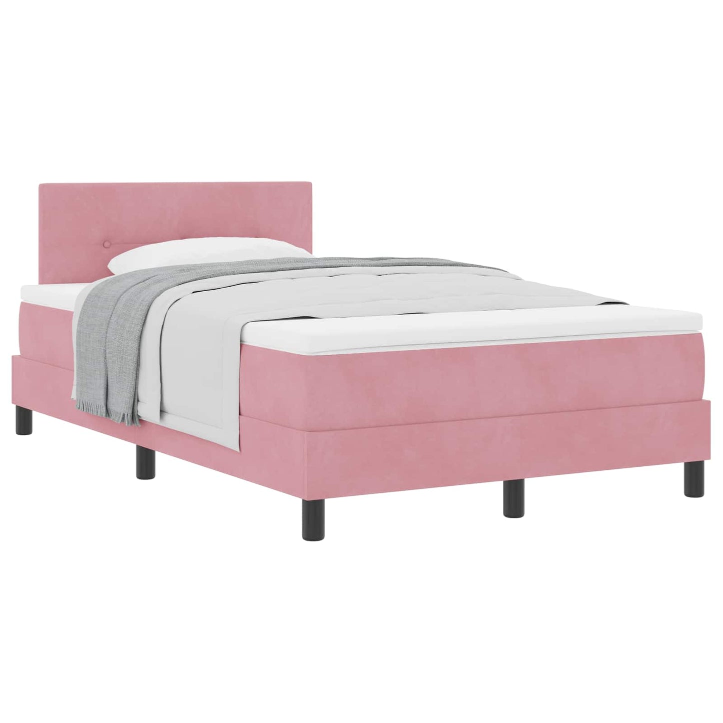 Boxspringbett mit Kopfteil Rosa 120 x 200 cm Samt