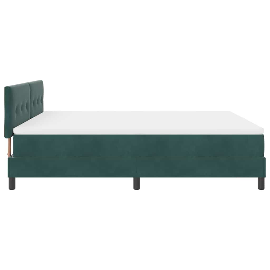 Boxspringbett mit Matratze Dunkelgrün 180 x 200 cm Samt