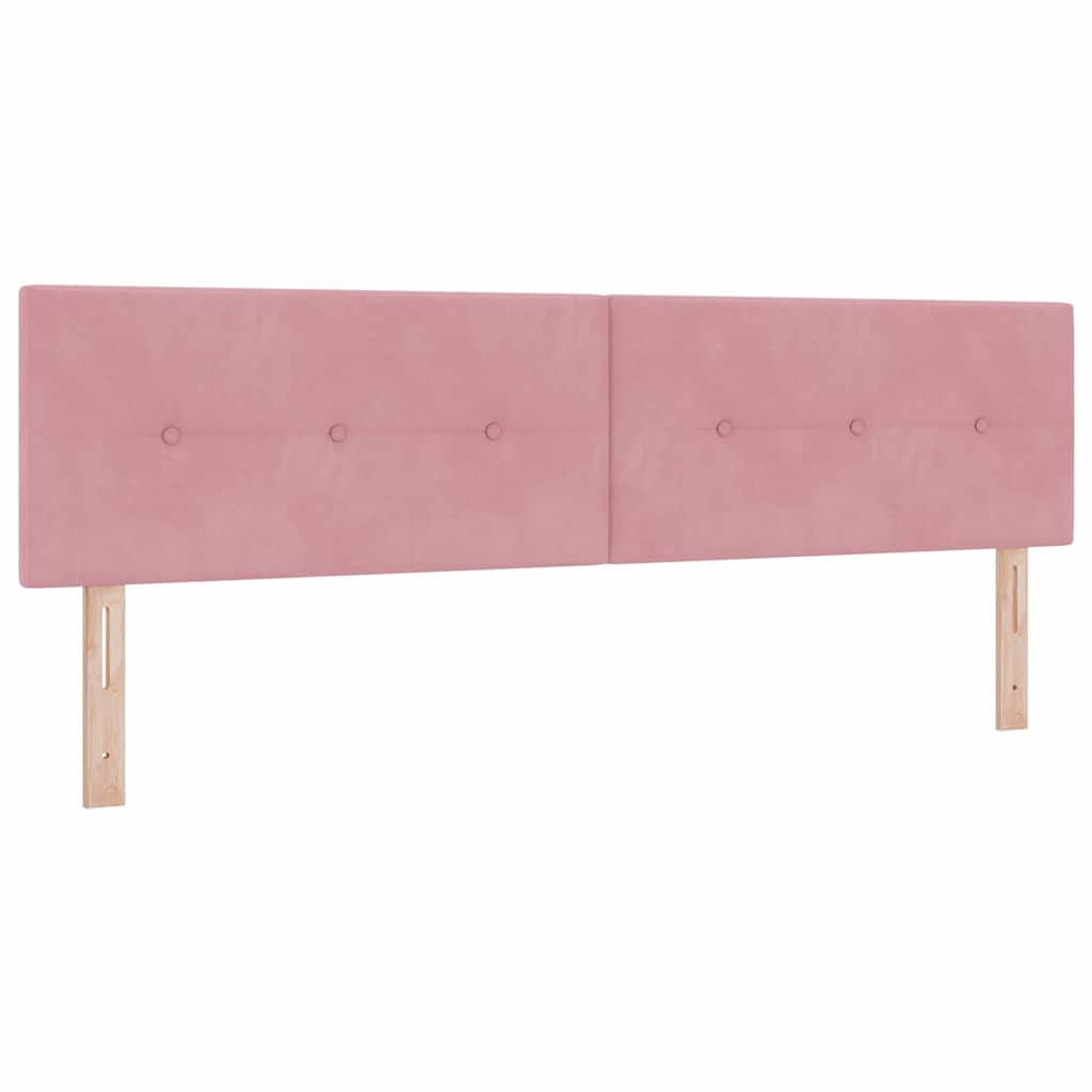Boxspringbett mit Kopfteil Rosa 180 x 200 cm Samt