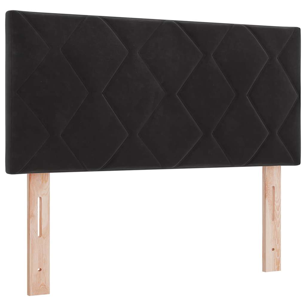 Boxspringbett mit Matratze Schwarz 90 x 190 cm Stoff