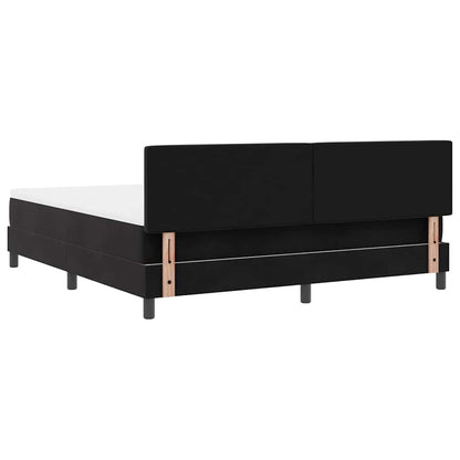 Boxspringbett mit Kopfteil Schwarz 180 x 200 cm Samt